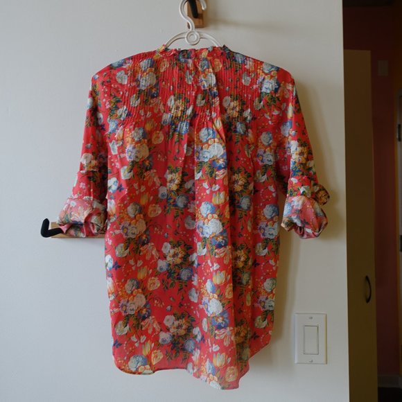 NWT J. Crew X Liberty #L6744 Magical Bouquet floral Popover Shirt 2 0 XS - Picture 5 of 16